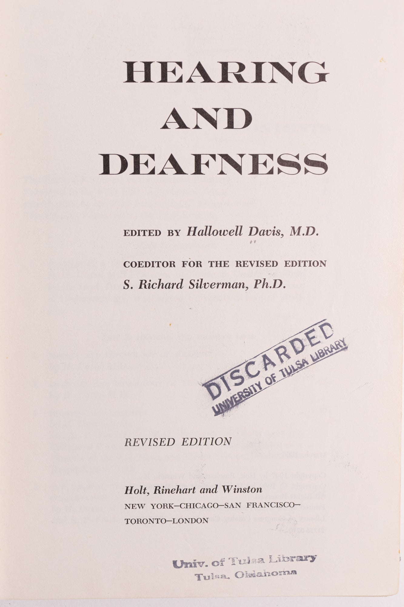 Hearing and Deafness