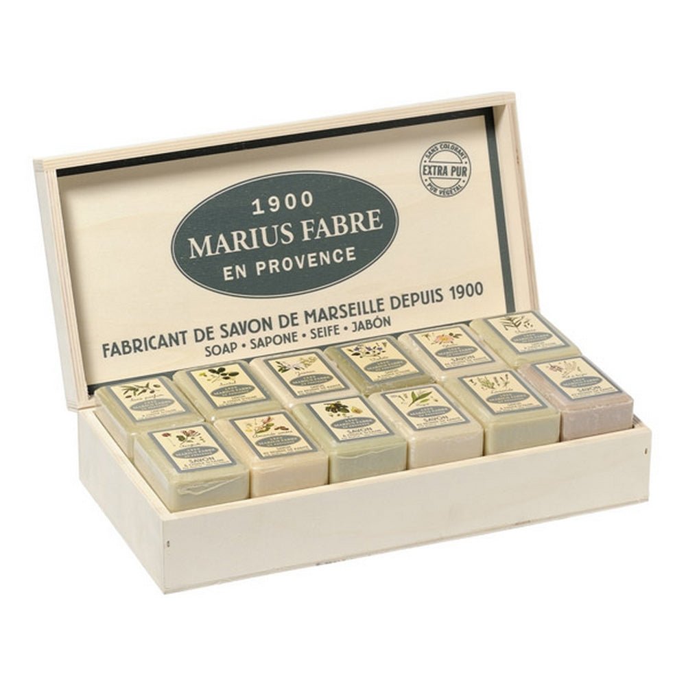 Assorted Soaps in a Wooden Case