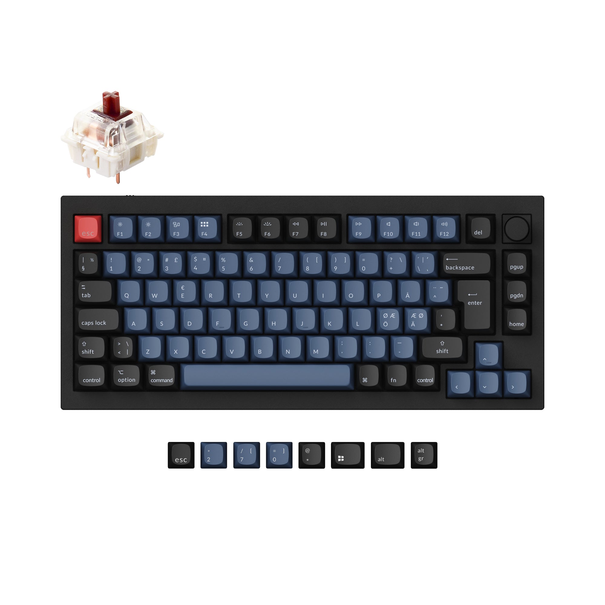 Keychron Q1 QMK Custom Mechanical Keyboard ISO Layout Collection