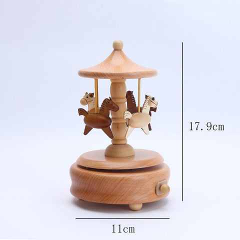 Hand made wooden carousel music box dimensions