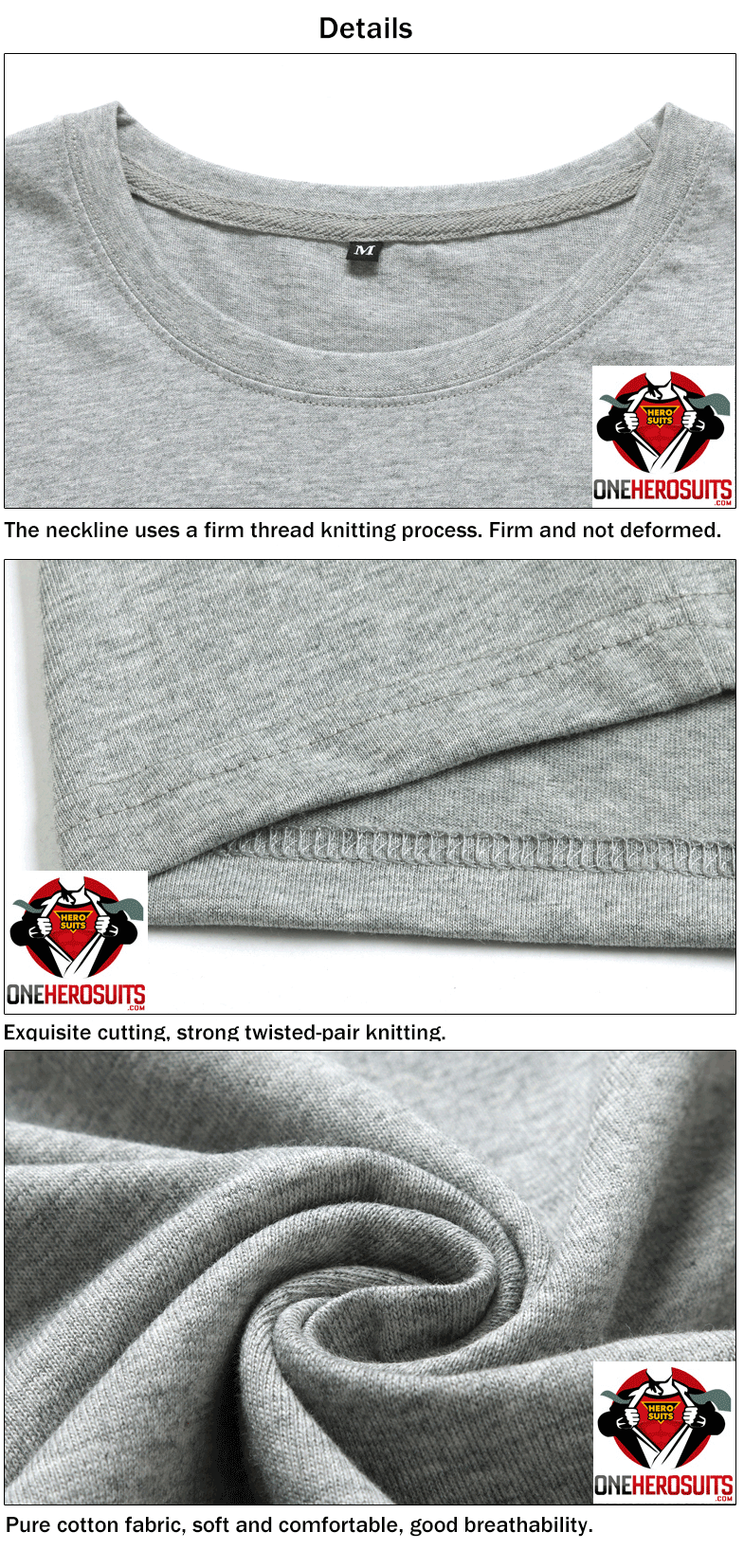 OneHeroSuits Demon Slayer Creative Print Anime T-shirt Two Styles 35 details