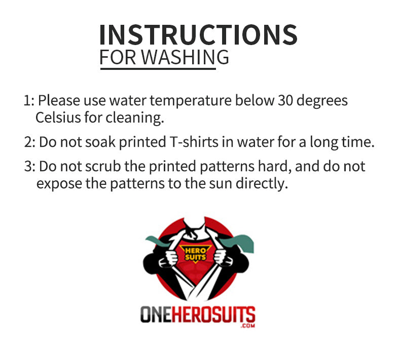 OneHeroSuits Demon Slayer Creative Print Anime T-shirt Two Styles 36 washing tips