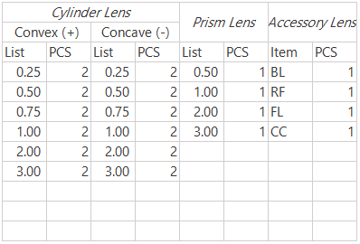 UCanSee Trail Lens Set JFEGE00124-104-M-A-2