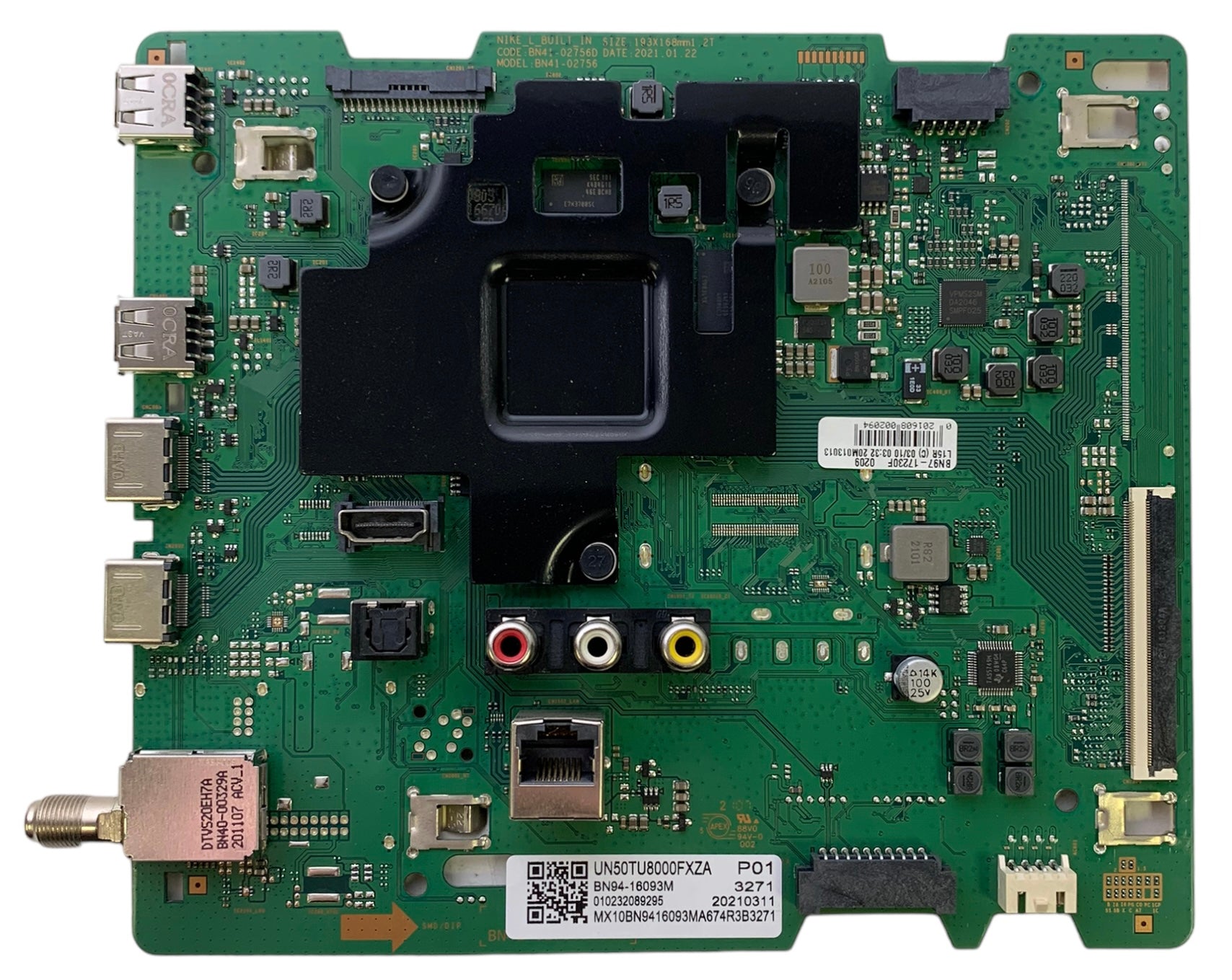 Samsung BN94-16093M Main Board for UN50TU8000FXZA (Version YA25)