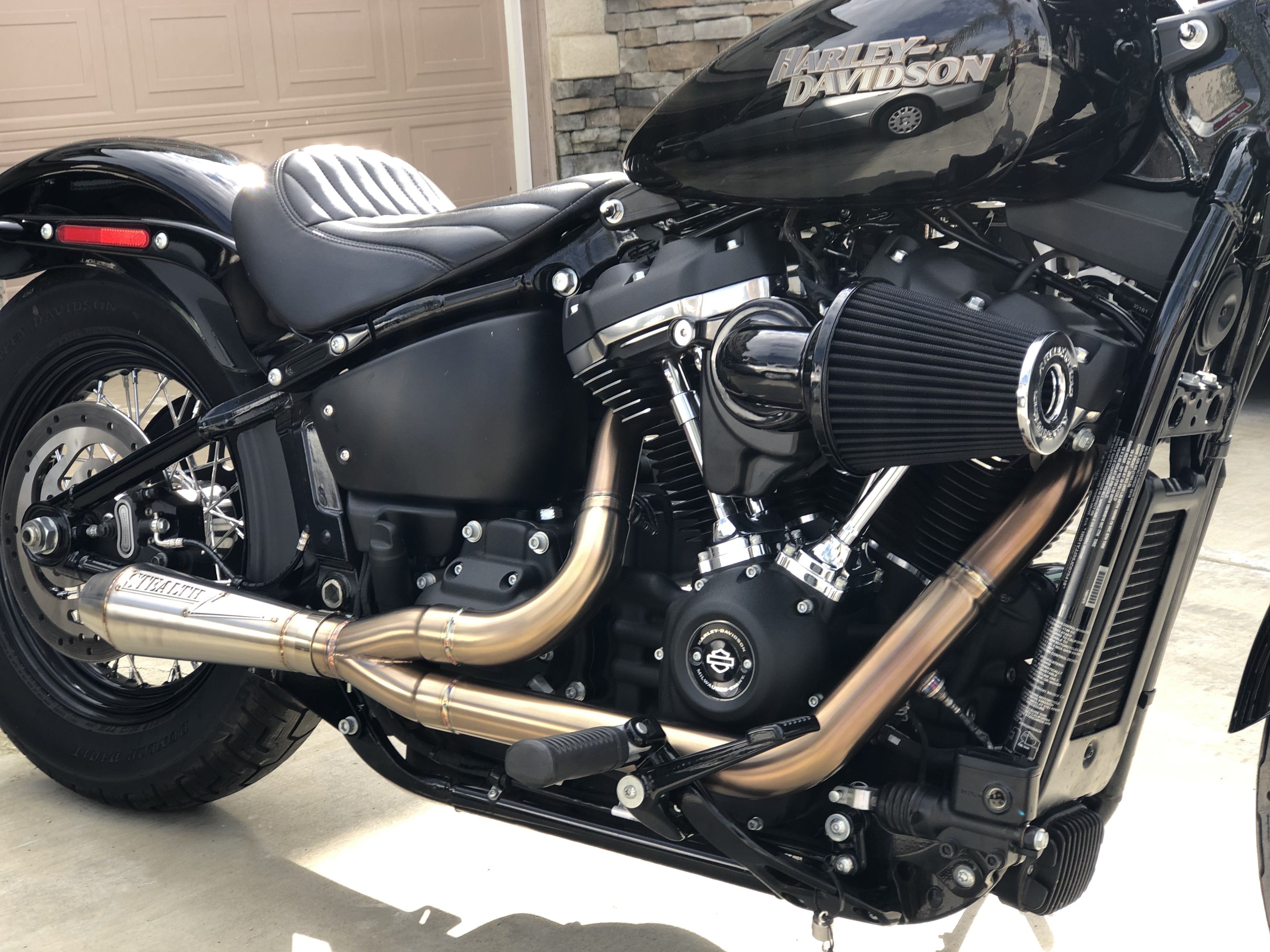 STEALTH 17-2021 Softail/Lowrider S Exhaust Raw Stainless