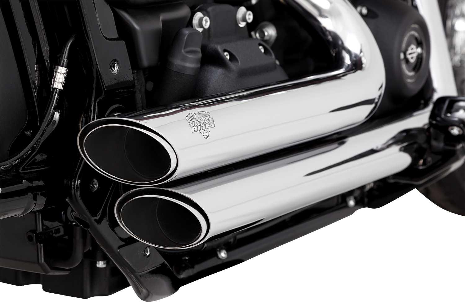 VANCE & HINES Shortshots Staggered Exhaust System - Chrome 17333