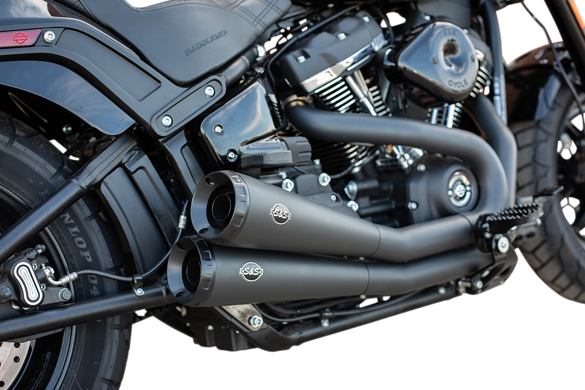 S&S CYCLE Grand National 2-2 Exhaust for Softail - Black Grand National 2:2 Exhaust System