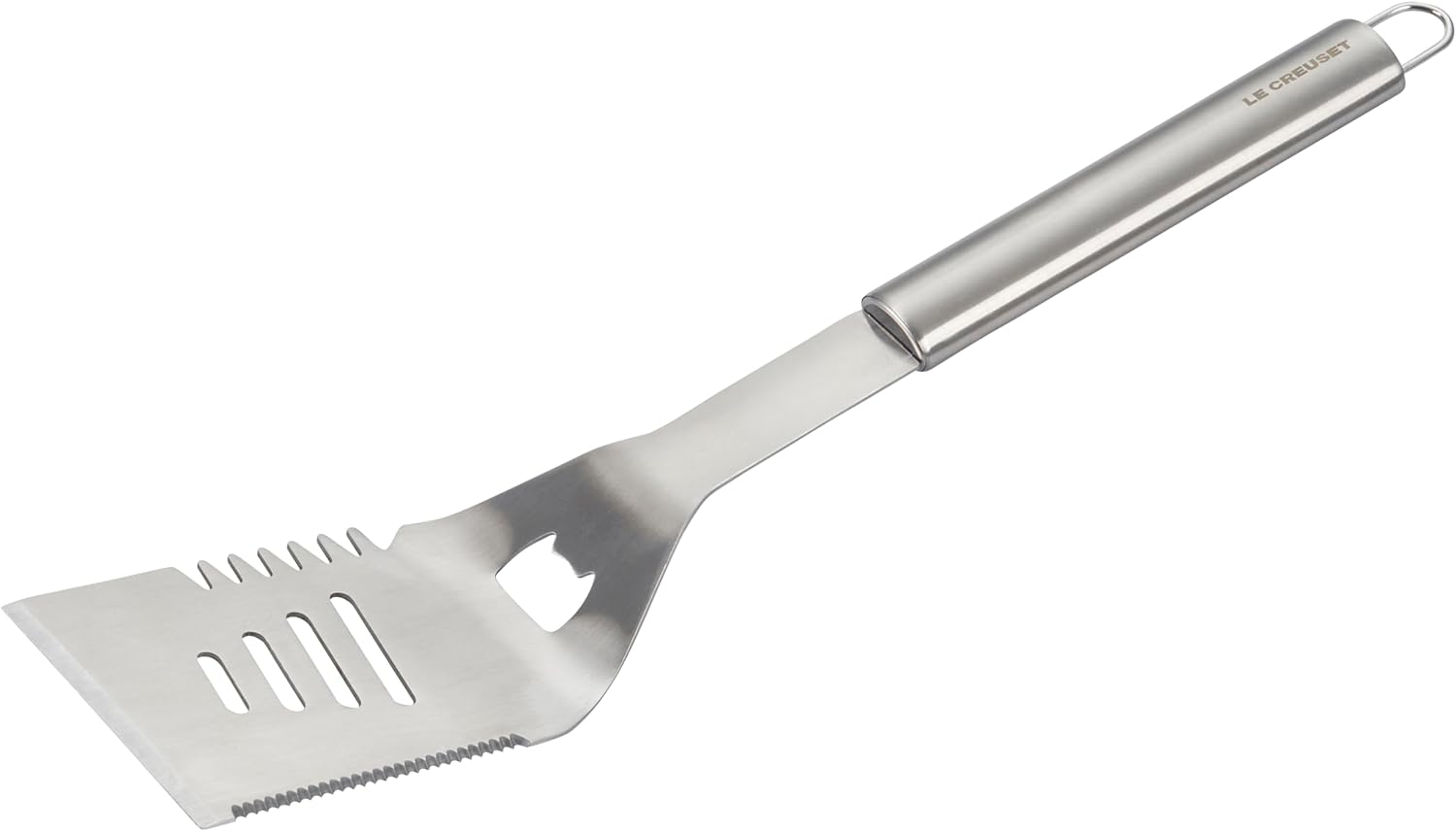 Le Creuset Alpine Stainless Steel BBQ Slotted Turner, 17.5