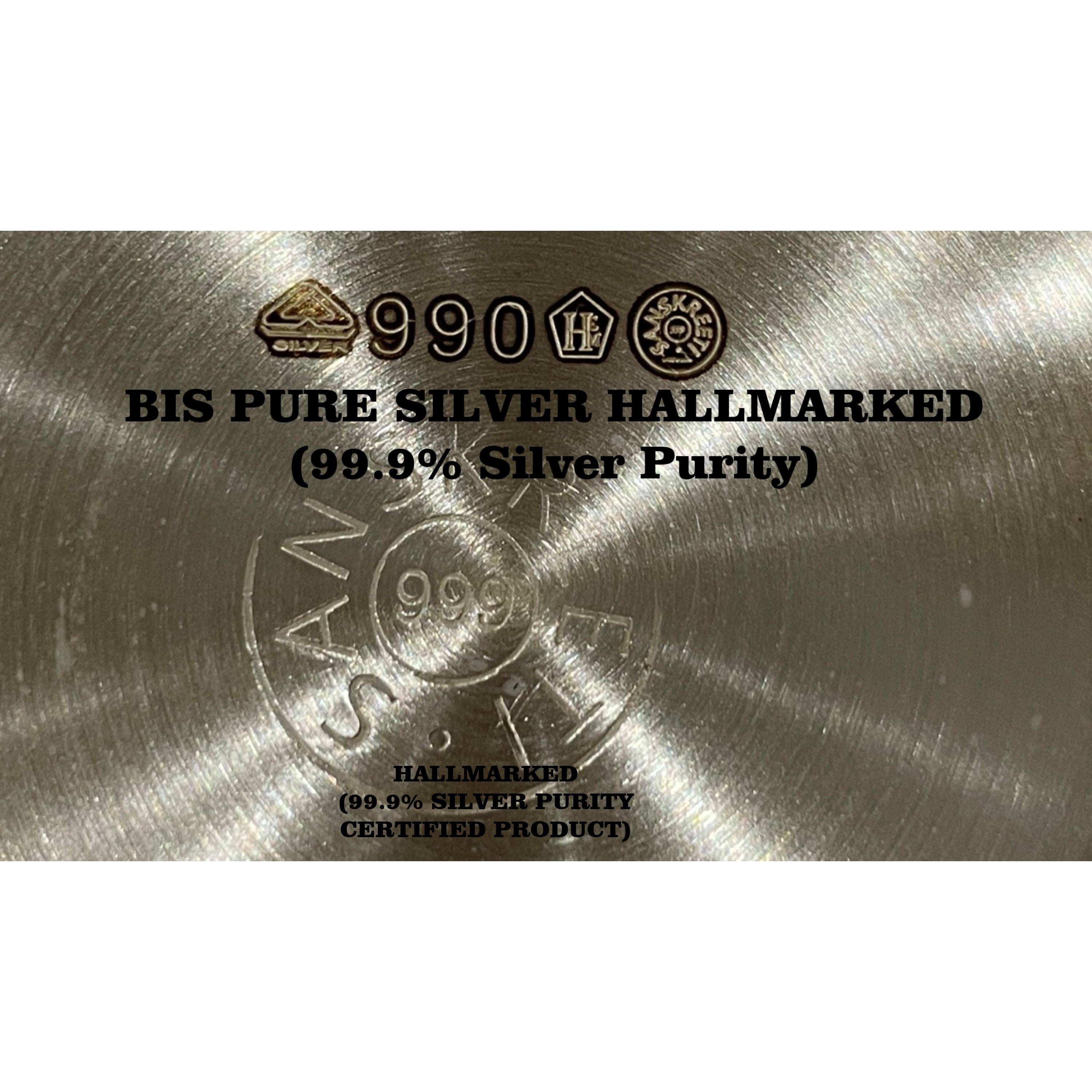 999 Pure Silver 12.0-Inch Hallmarked Exclusive Designer Dinner Set - Set#15