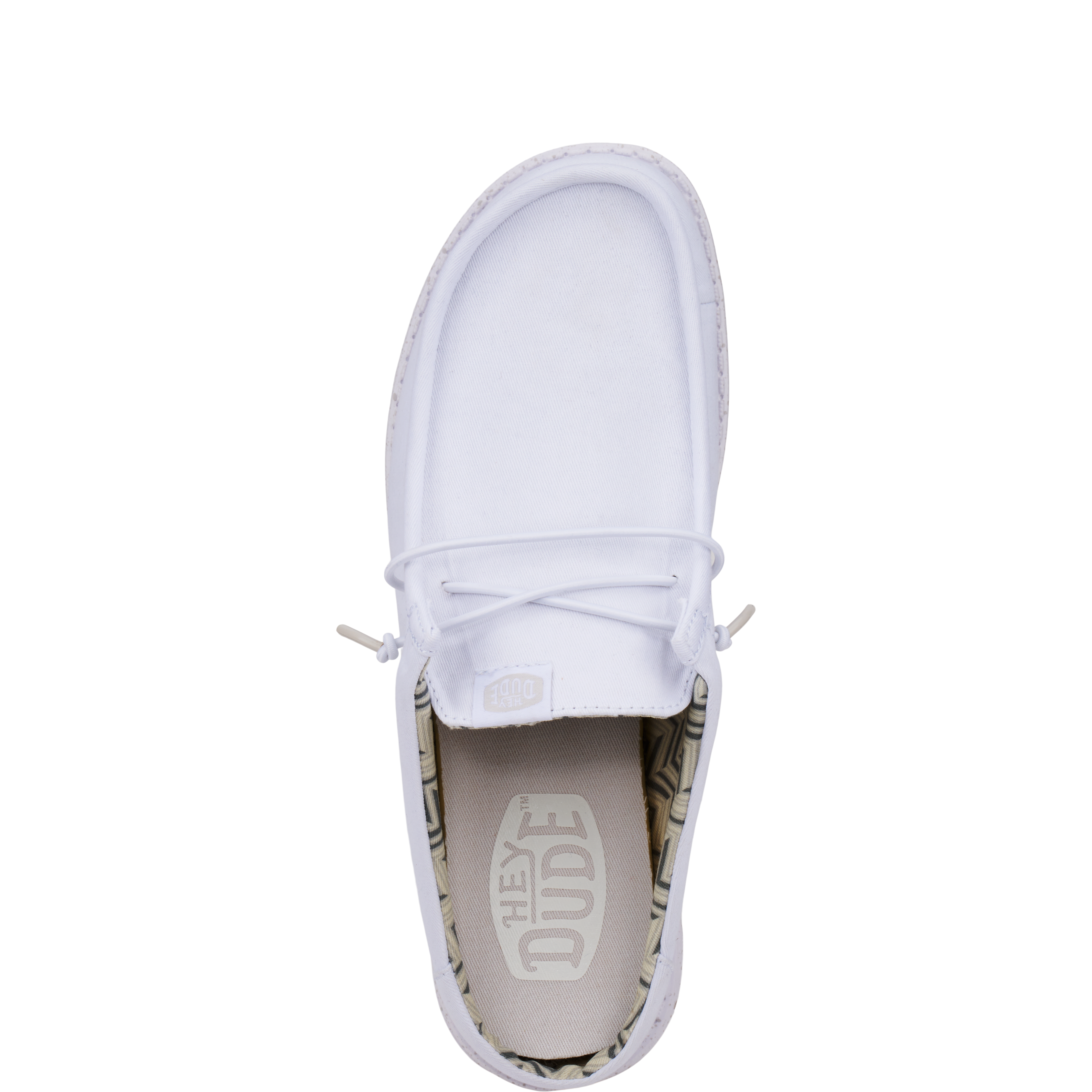 Wally Slip Stretch Canvas - White/White