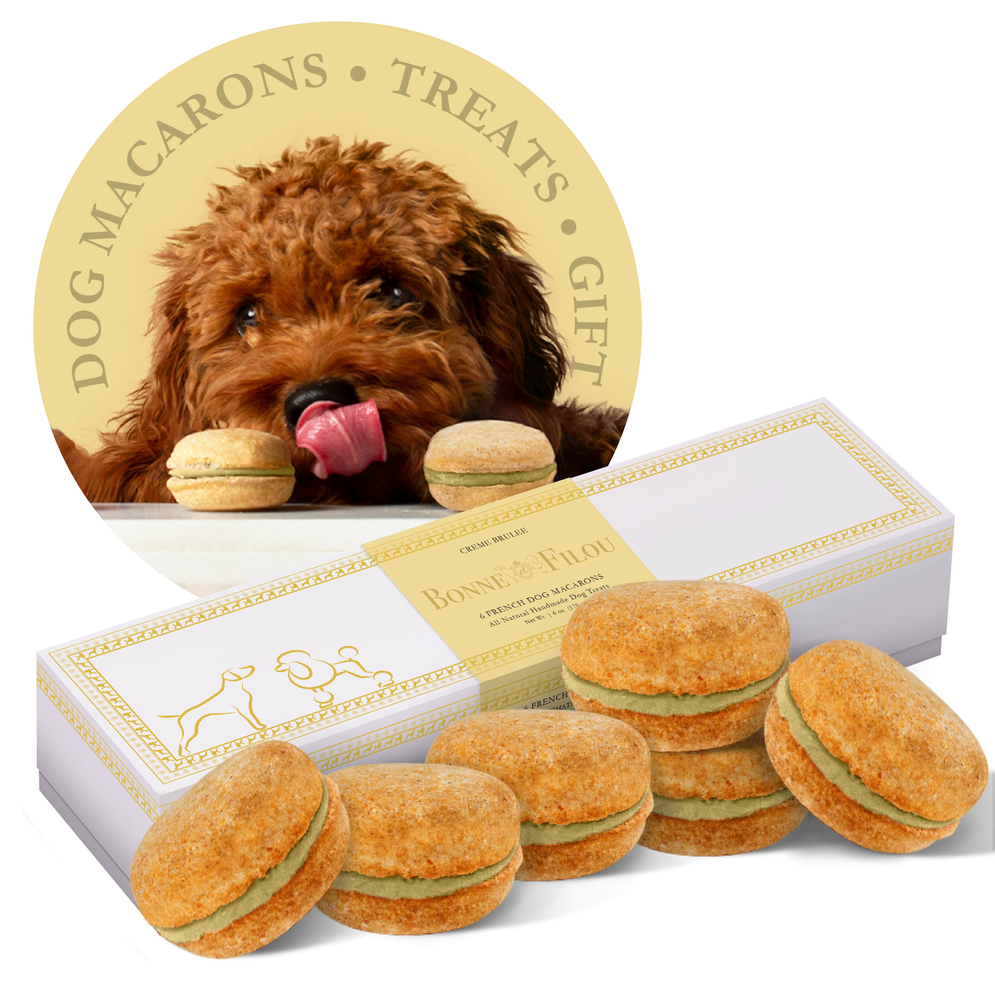 Dog Macarons - Box of 6 (Dog Treats | #1 Gift)