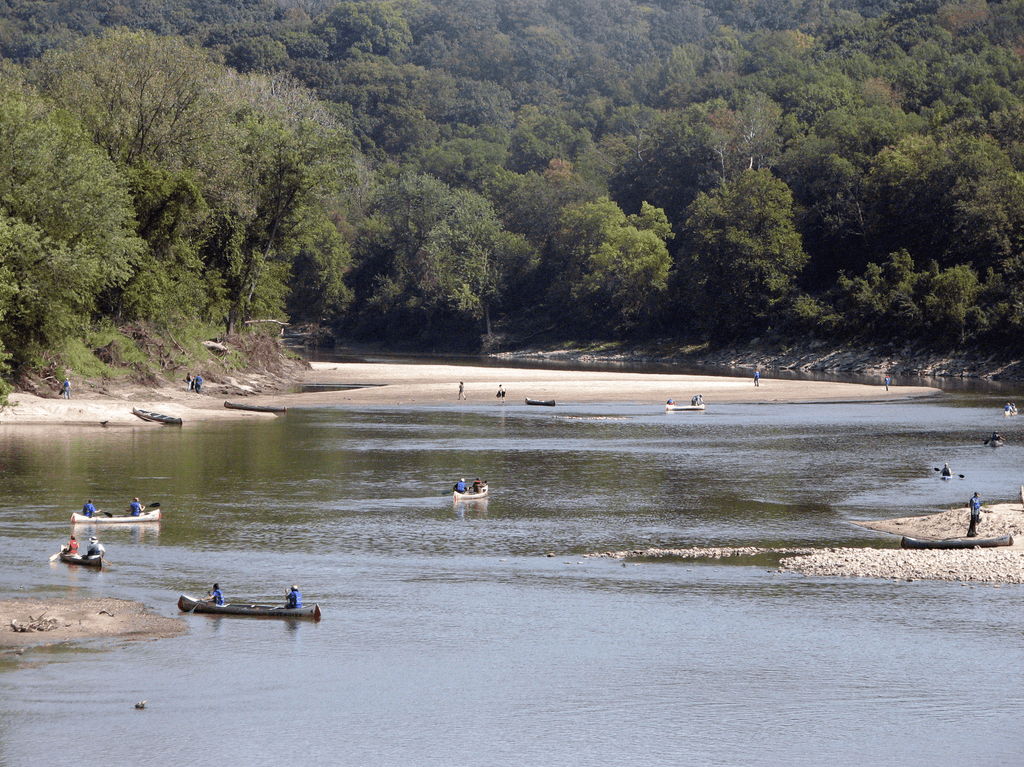 Boone River paddle boarding in Iowa