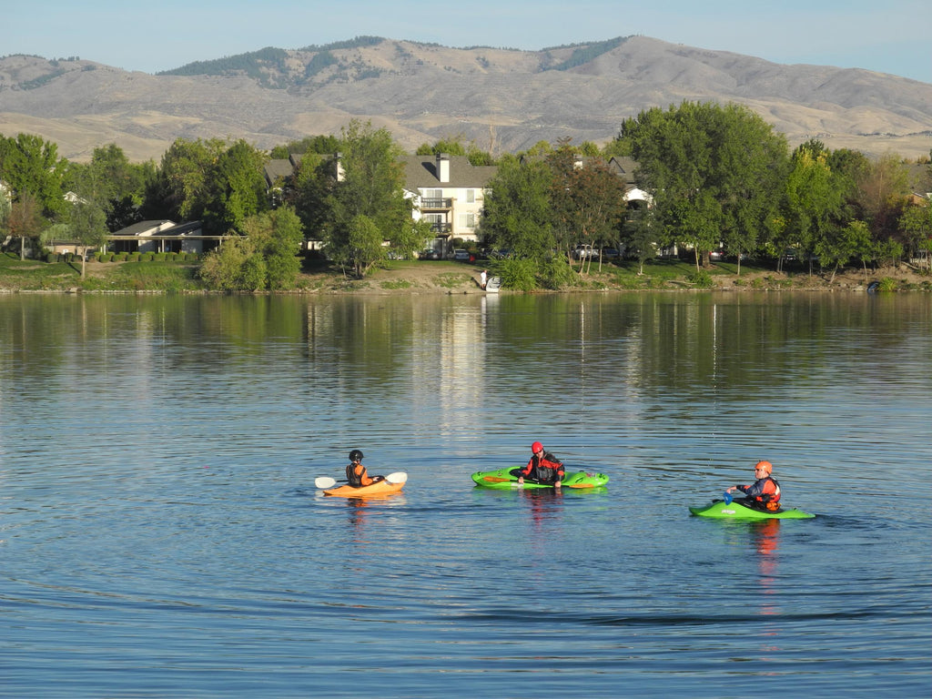 Quinn's Pond paddle boarding in Idaho