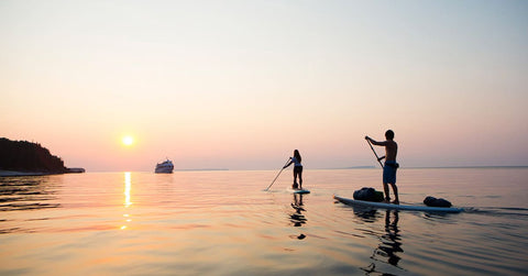 paddleboarding