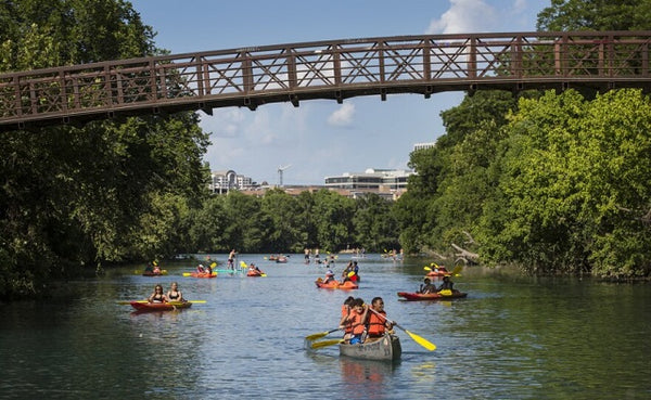 lady bird lake paddle boarding in texas