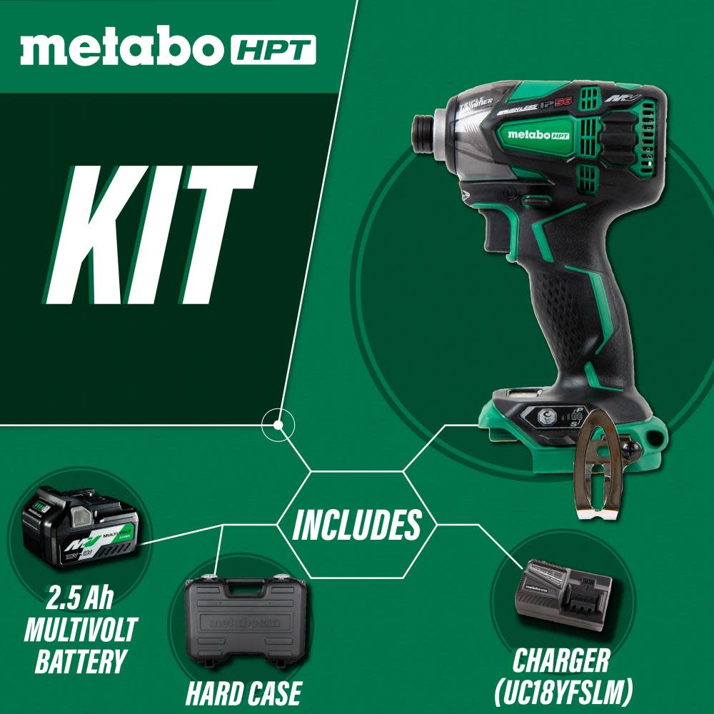 Metabo HPT WH36DBGM 36V MultiVolt Triple Hammer Impact Kit, New