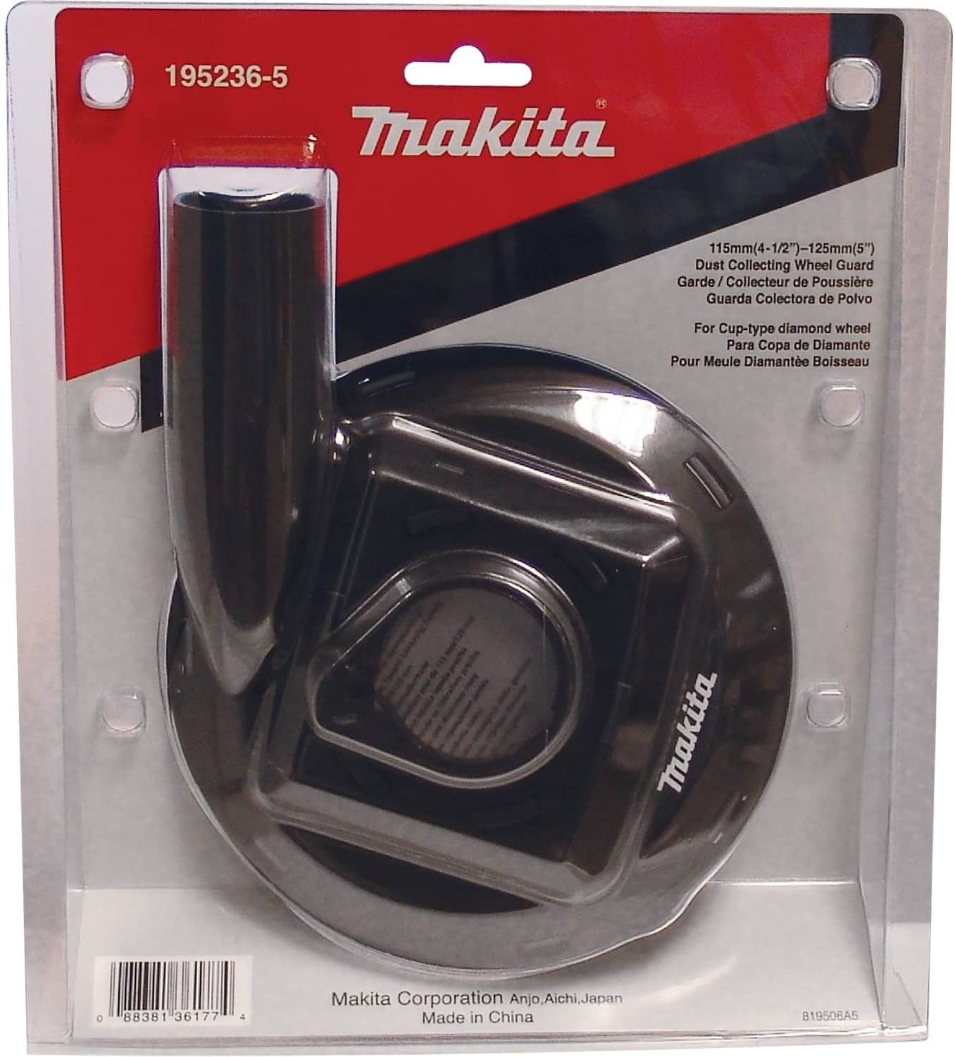 Makita 195236-5 4?1/2 Inch ? 5 Inch Dust Extraction Surface Grinding Shroud, New
