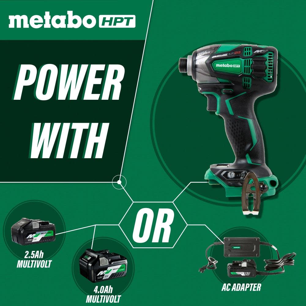 Metabo HPT WH36DBGM 36V MultiVolt Triple Hammer Impact Kit, New