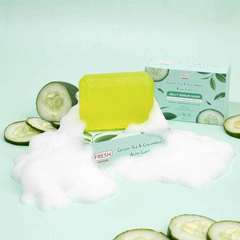 Green Tea and Cucumber Jelly Serum Soap