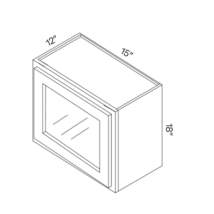 Glass Door Stacker Wall Cabinet - 15