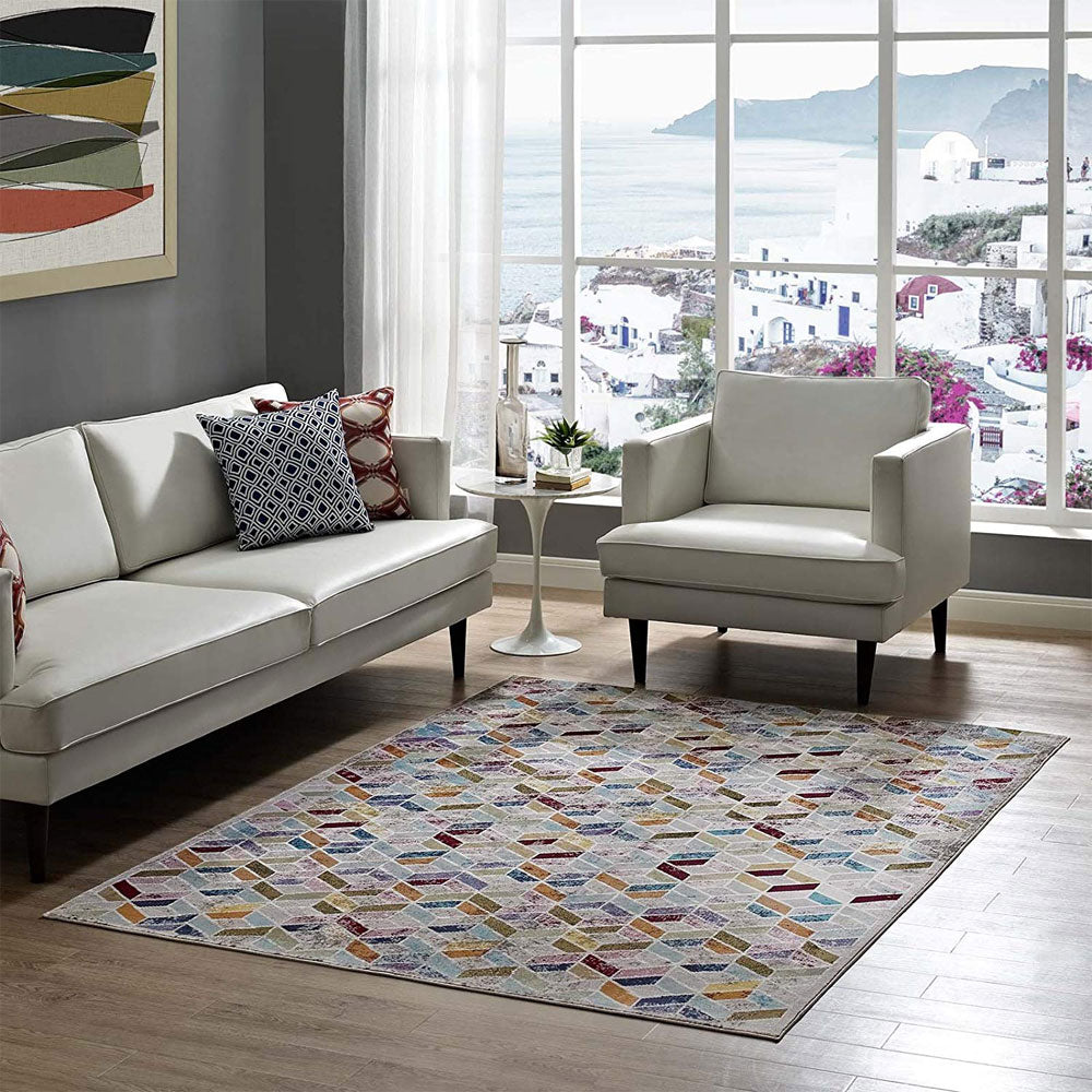 Laleh Geometric Mosaic Area Rug