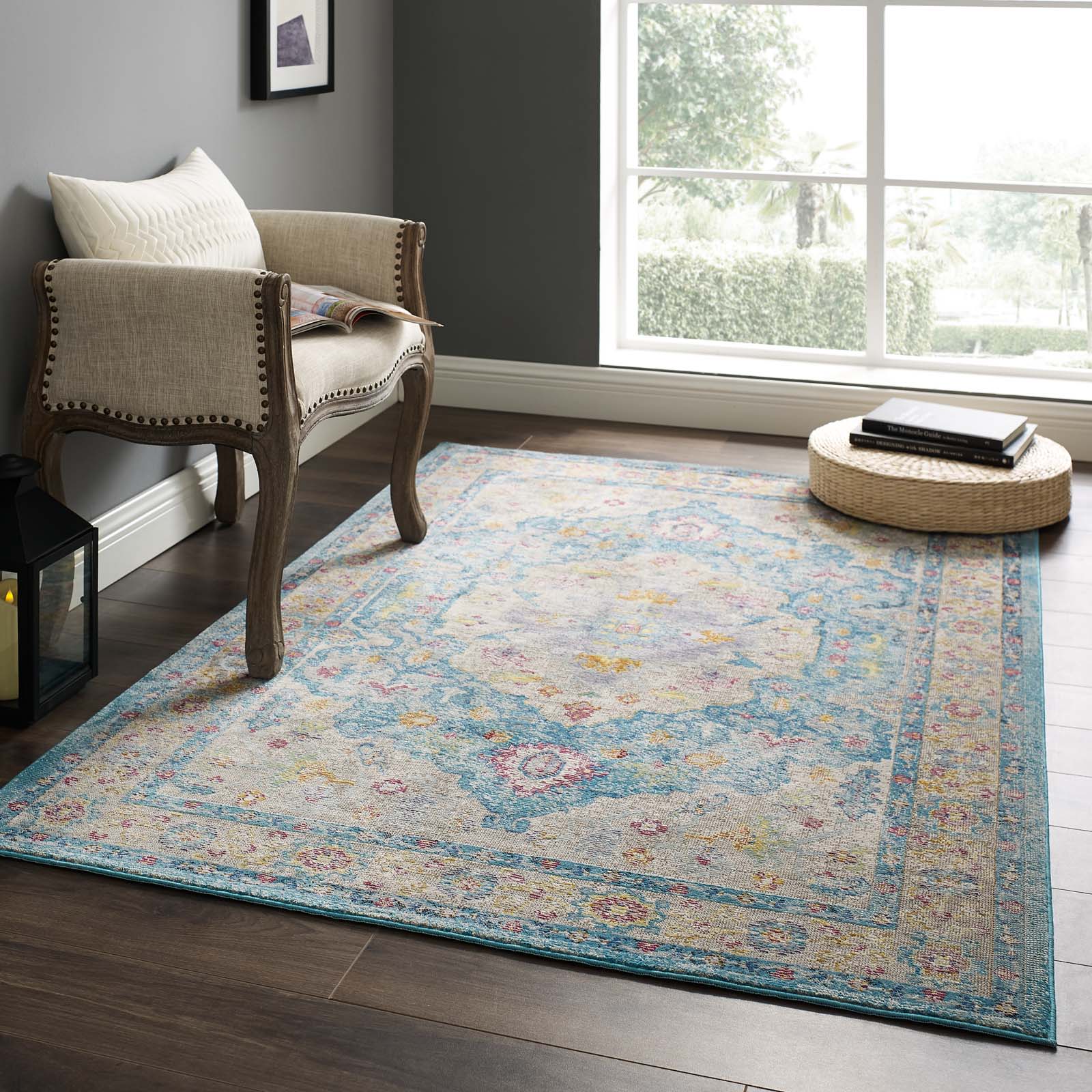 Success Anisah Distressed Floral Persian Medallion Area Rug