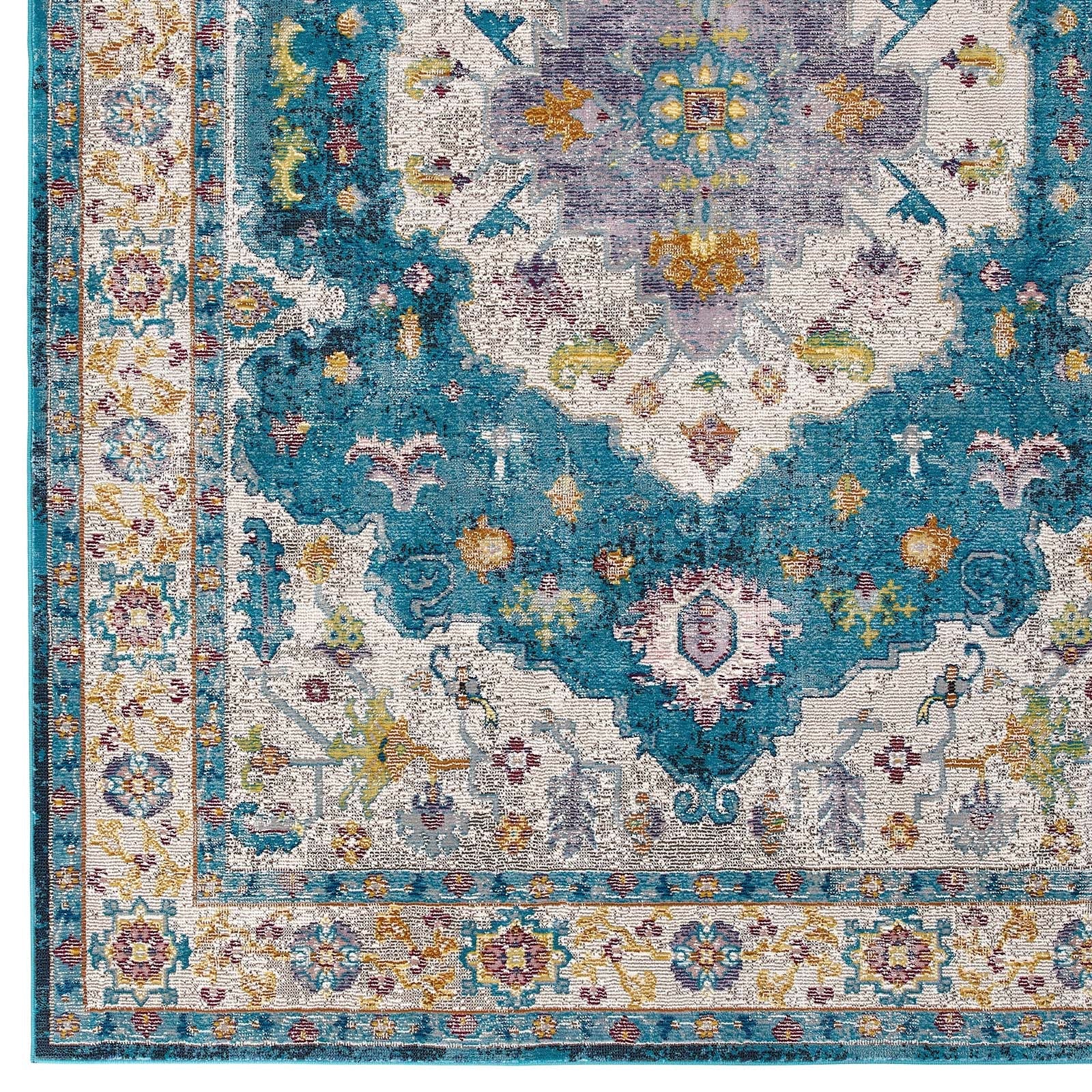 Success Anisah Distressed Floral Persian Medallion Area Rug