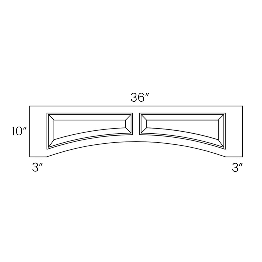 Arched Valance - Raised Panel | 36