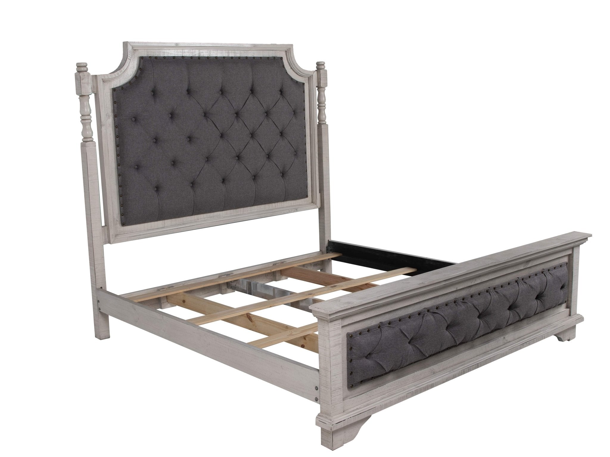 Charles-Nero White 6 PIECE KING BEDROOM SET