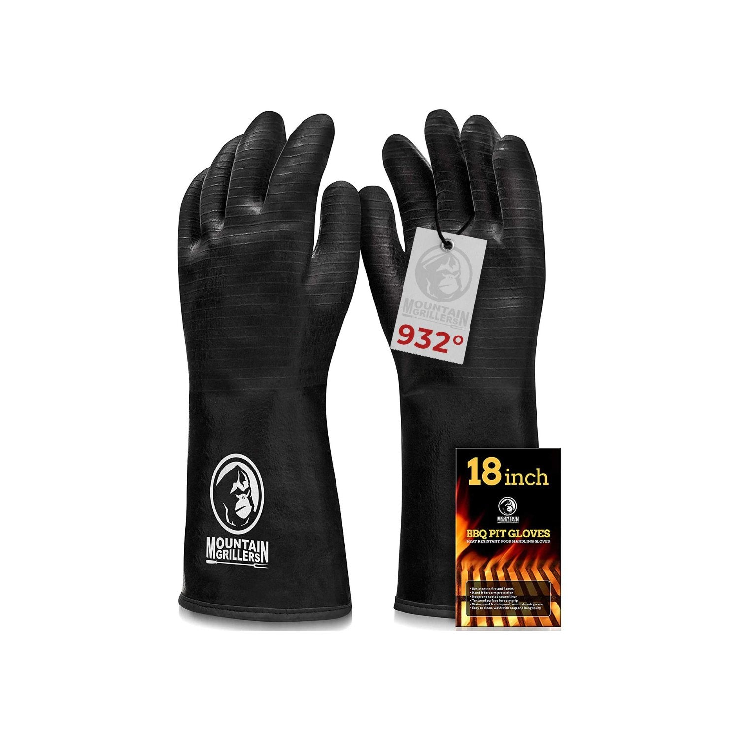Extreme Heat Resistant Gloves For Grill BBQ - High Temperature Fire Pit Grill Gloves