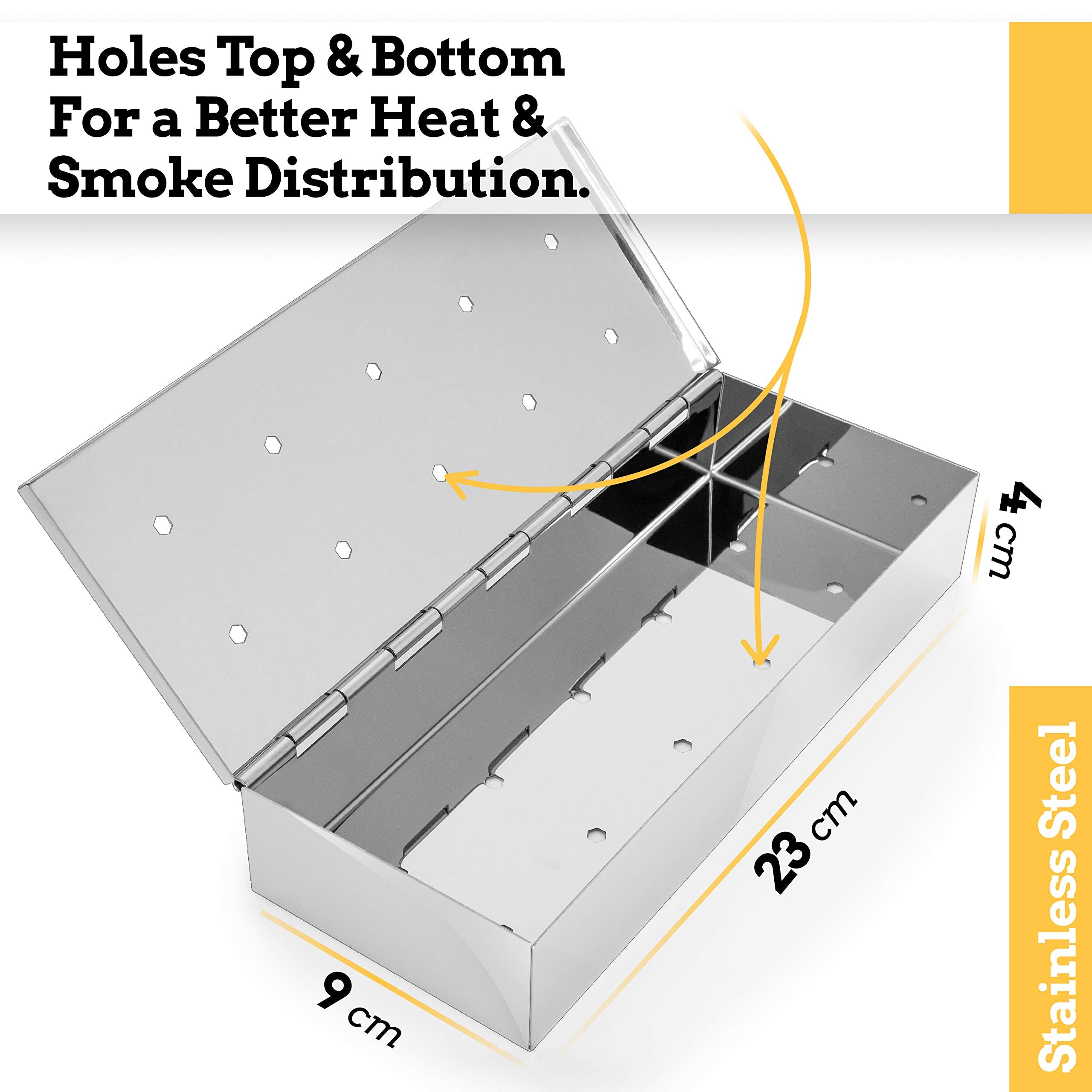 Smoker Box For Wood Chips  Use A Gas Or Charcoal Bbq Grill And Still Get That