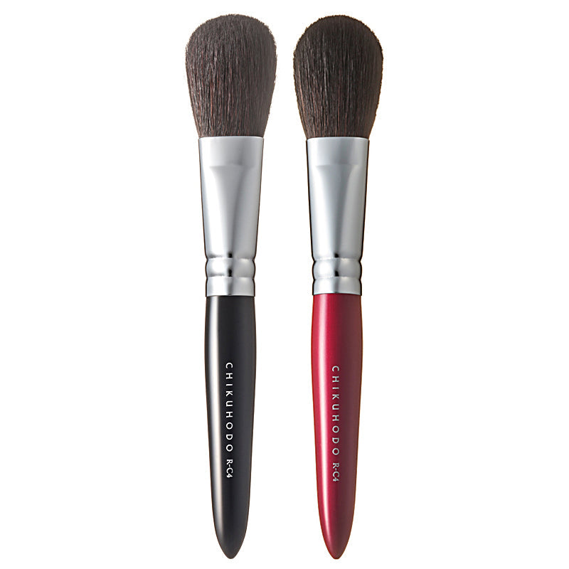 Chikuhodo Cheek Brush, Regular Series (R-C4 Black, RR-C4 Red)