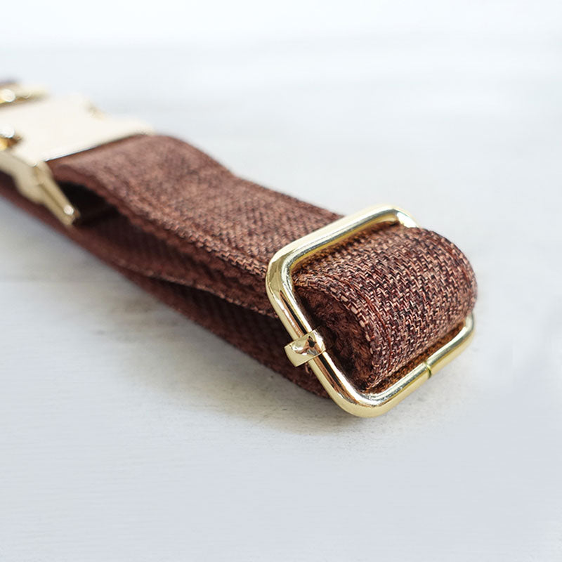 brown tweed dog collar