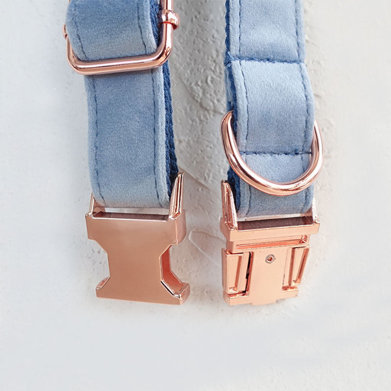 Engraved Velvet Dog Collar Personalized
