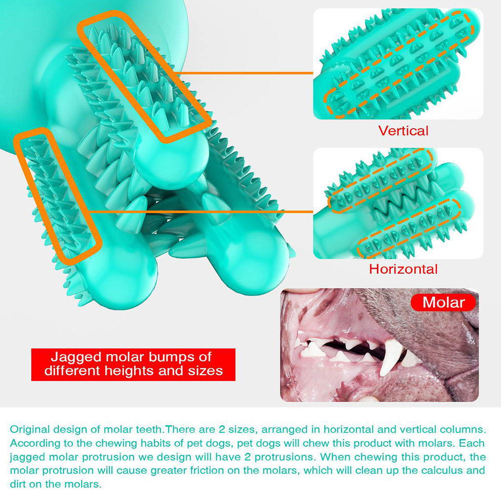 PETDURO Dog Chew Toys Indestructible Tough Dental Teething Toys with Rubble Suction Cup