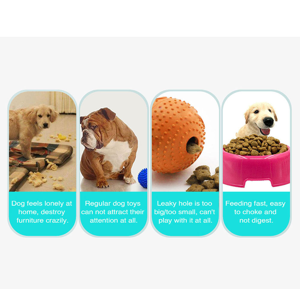 PETDURO Squeaky Dog Toys Interactive Fun Dog Food Bowls Puzzle Feeder