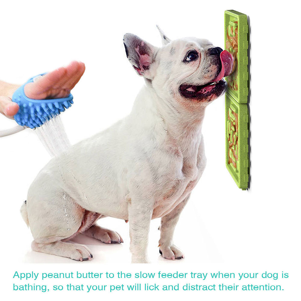 PETDURO - Tapis à lécher pour chien contre l'anxiété - Gamelles à alimentation lente pour chien - Ensemble assemblé