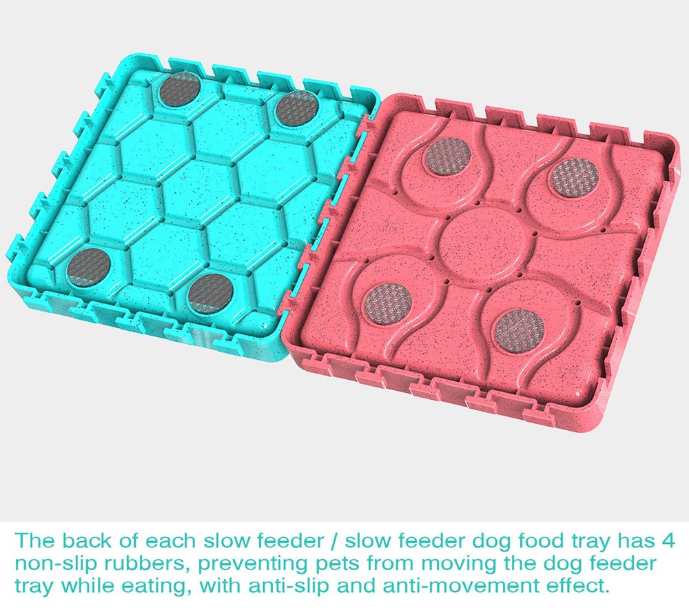 PETDURO - Tapis à lécher pour chien contre l'anxiété - Gamelles à alimentation lente pour chien - Ensemble assemblé