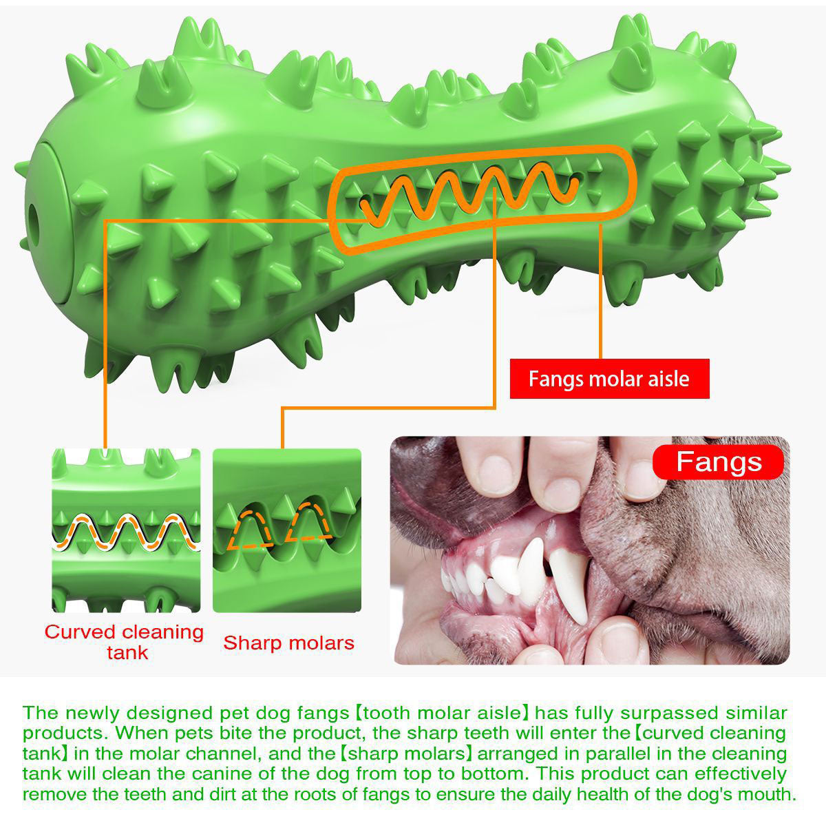 PETDURO Dog Toy Toothbrush Chew Stick Indestructible Teeth Cleaning Squeaker