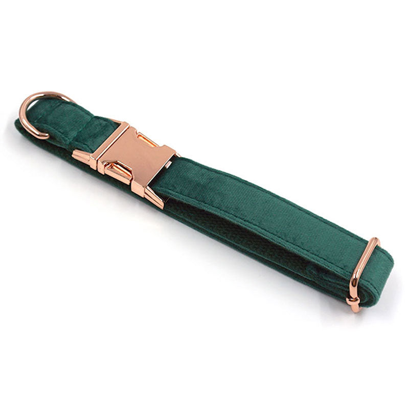 christmas green velvet dog collar custom