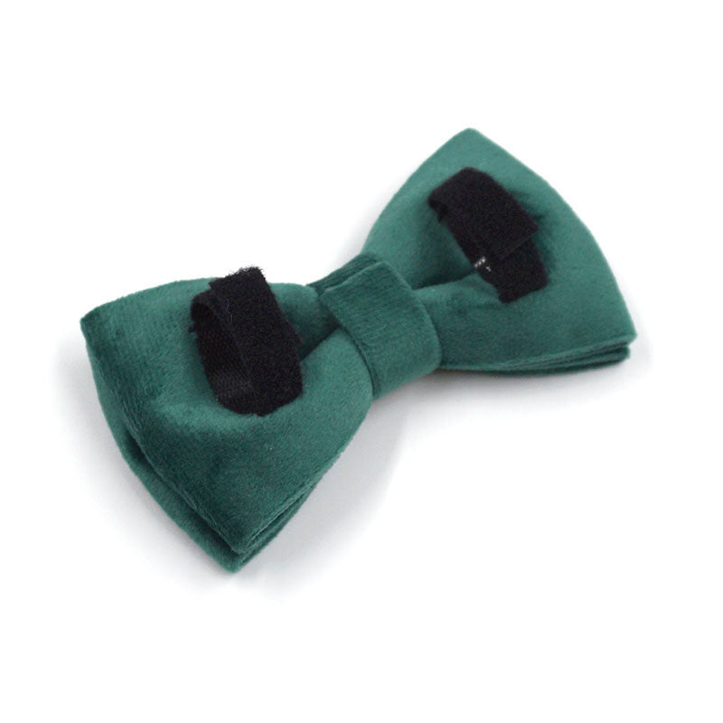 christmas green velvet dog bow tie