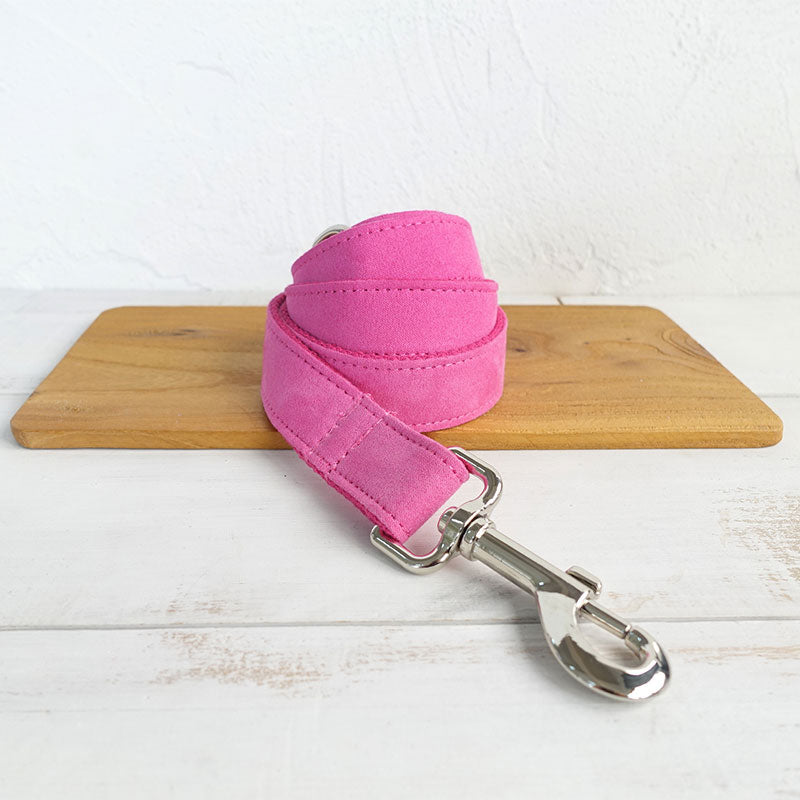 fancy dog leash pink velvet