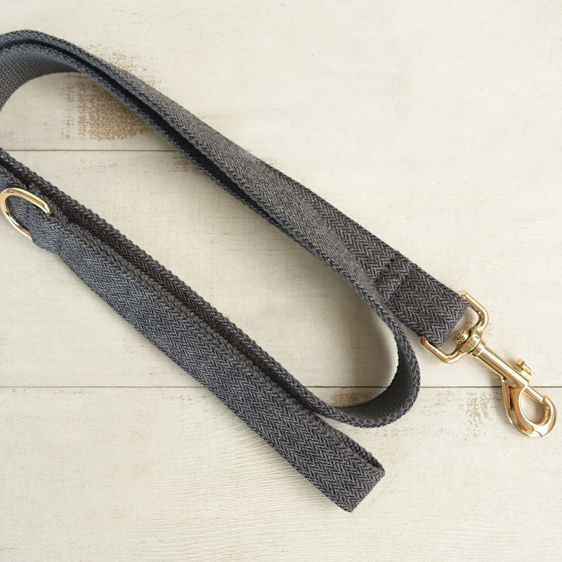 cute dog collar personalized grey tweed