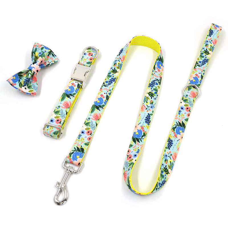 dog collar with leash set