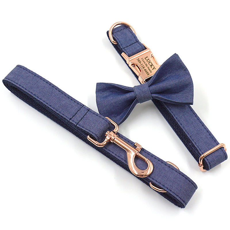 dog collar with leash set