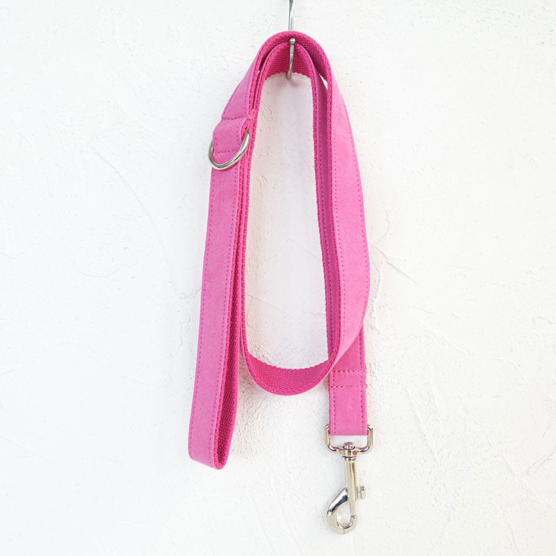 pink velvet dog leash