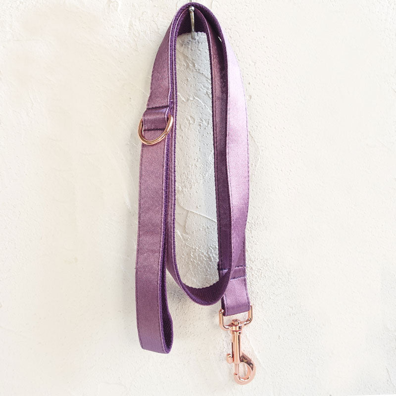 purple sating dog leash cute