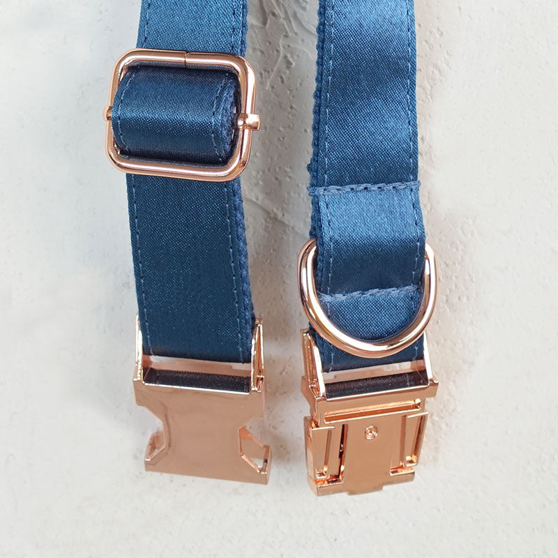 cute dog collar rose gold buckle
