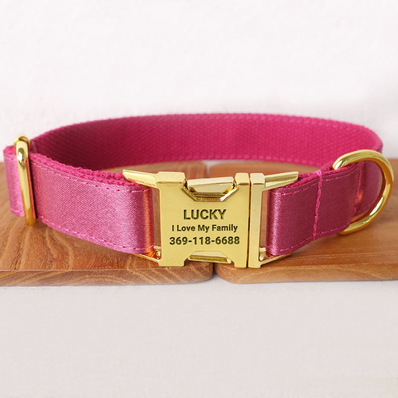 collier de chien personnalisé en métal gravé