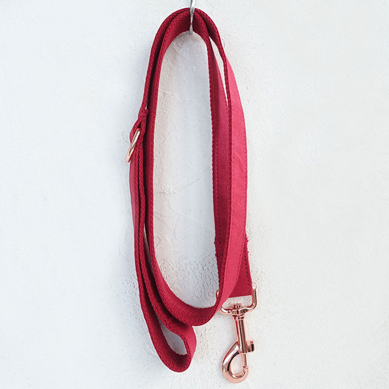 red velvet dog leash